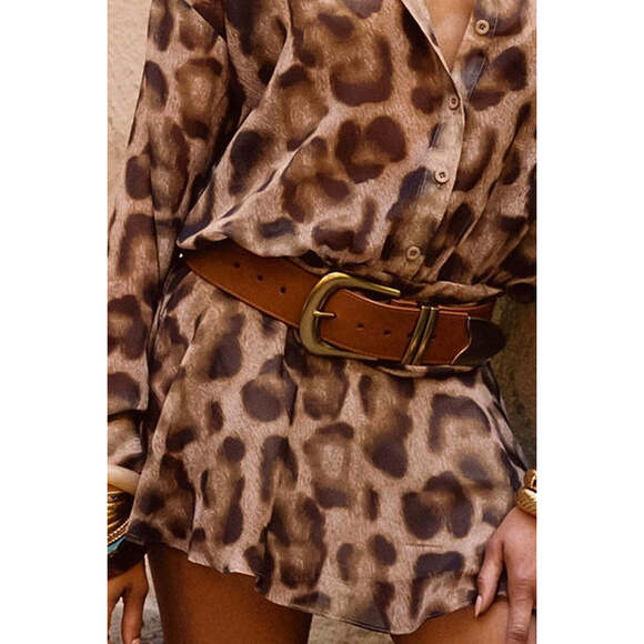 12th Tribe Accessories - 12th Tribe Jasper Brown and Gold Statement Belt Size XS/SXS/S